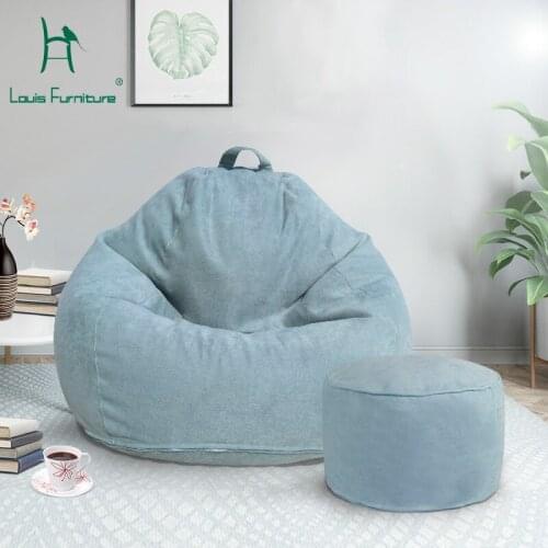 Louis Fashion Bean Bag Sofas Lazy Child Tatami Room Bedroom Back Chair Simple Cushion