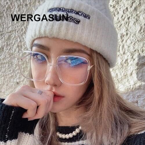 WERGASUN Retro square Glasses Womens Eyeglasses Frame Luxury Brand Designer Spectacles Transparent square Female Eyewear