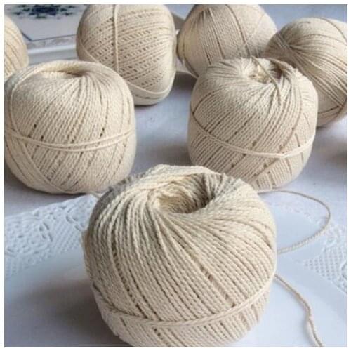 LEO&LIN New DIY natrual white Fine cotton knitted round Cotton rope Cord 0.1cm (100 meters/lot)