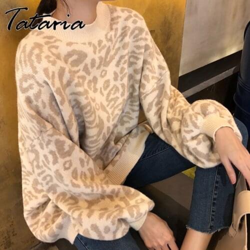 Fashion 2021 Women Leopard Print Sweater Classic Aurumn Winter Knitted Top Female Soft Casual O Neck Tricot Pullover Jumper