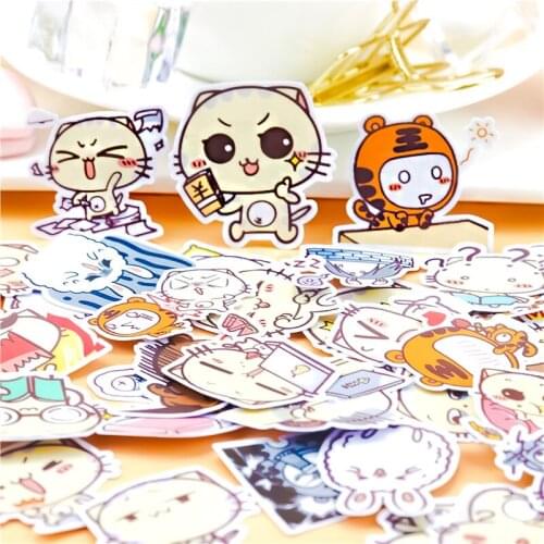 40pcs/pack Creative cute self-made CC cat scrapbooking stickers /decorative sticker /DIY craft photo albums