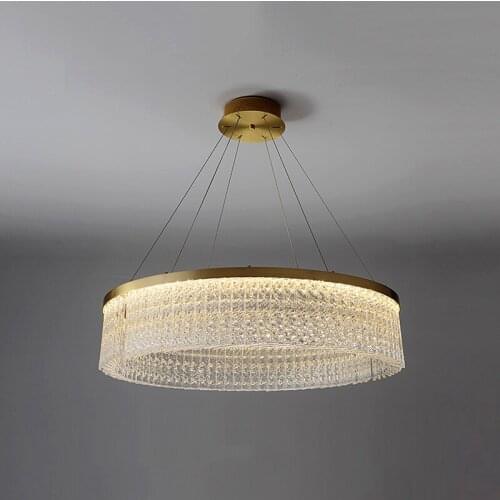 Postmodern Light Luxury Glass Chandelier Living Room Bedroom Simple Creative Individuality Atmospheric Designer Art Dining Room