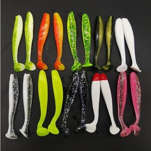6 Bags/Lot Shad T-Tail Fishing Lure Jig Wobblers Peche Isca Silicone Baits 2020 Soft Grub Lure For Carp Fishing Tackle 5cm7cm9cm
