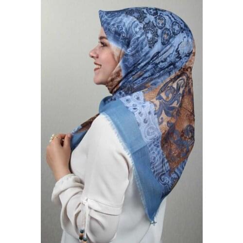 JAWEL PATTERNED LINEN FLAMLI SCARF-DESEN-37-RENK-18