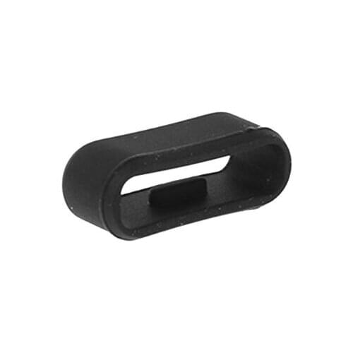 Belt Loop Silicone Buckle Fastener Ring Connector Replacement Black for Garmin Vivosmart HR HR