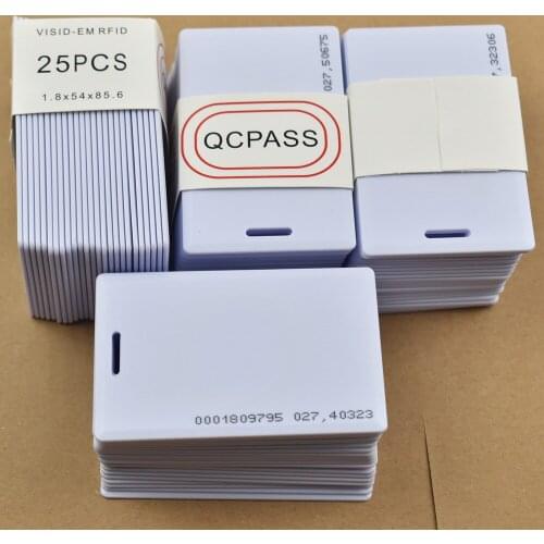 100pcs/lot 125KHz rfid EM ID Thick Card Access Control System card RFID Card with 18 inner code