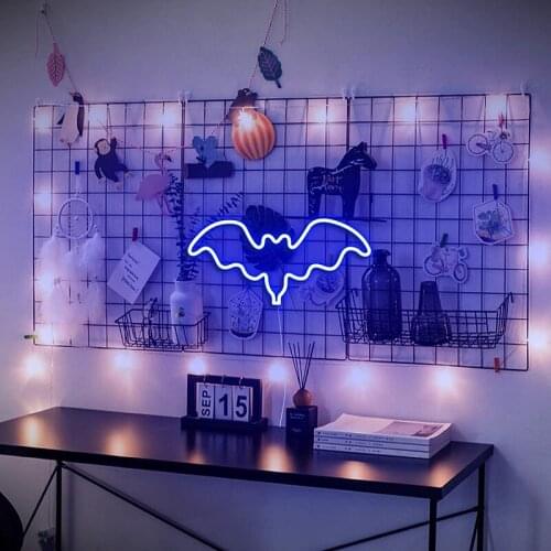 Led Lights Bat Shape Holiday Party Decoration Bedroom Night Neon Lights Indoor and Outdoor UD88