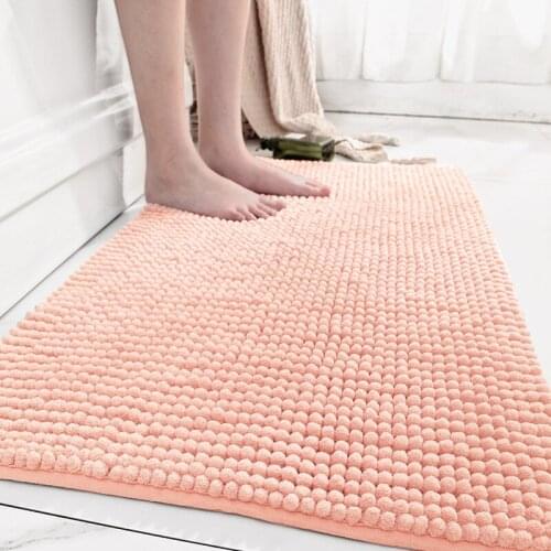 High Quality Thicken Bath Carpet Mat Non-slip Chenille Bathroom Water Absorption Floor Mats Super Soft Machine Washable Door Mat