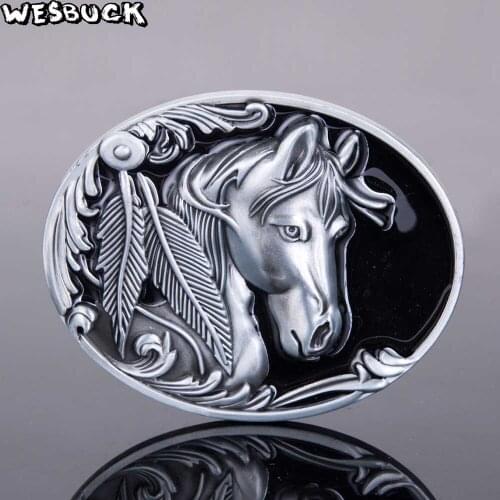 WesBuck Brand Horse Belt Buckle Metal Western Buckles Cowboy Hebillas Para Cinturones