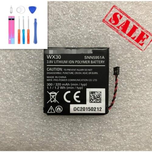 WX30 300mAh SNN5951A High Capacity Battery For Motorola Moto 360 1st-Gen 2014 Smart Watch Batteries+Quick Arrive