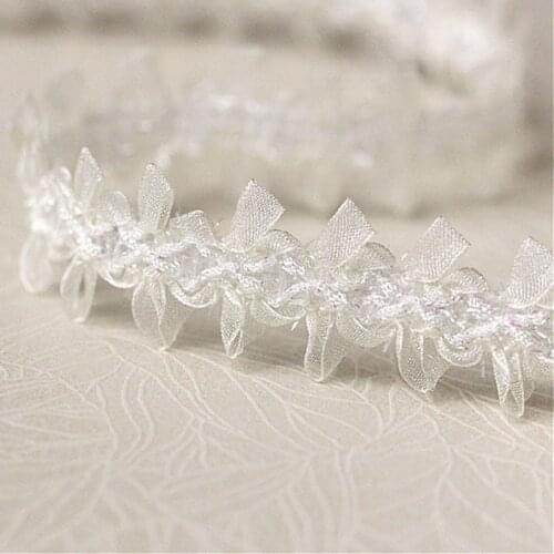 2.2cm*1yard beaded collar patches for clothing Sequins Trimmings for wedding dresses DIY sewing accessories trim for tailor