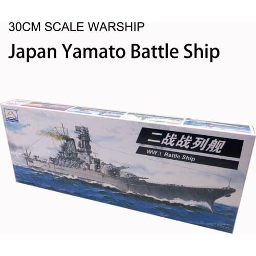 1:700 Scale Warship World War II Yamato Battle Ship Plastic Assembly Model Electric Toy