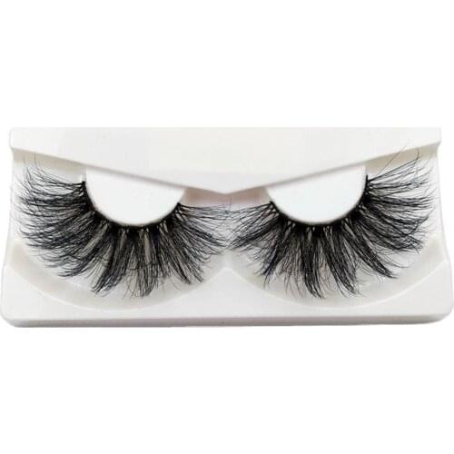 1Pair 25MM 3D 100% Mink Hair False Eyelashes Dramatic Long Wispies Fluffy Handmade Eyelash Full Strips Lashes Eye Makeup Tools