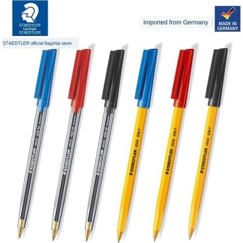 10pcs STAEDTLER Ballpoint Pen 430 F/M Classic Bees Ballpoint Pens Student Office Painting Red Blue Black Ball Pen Writing Pen