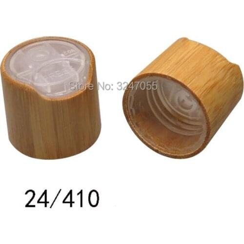 10pcs50pcs100pcs 24/410 Natural Bamboo Lid for Cosmetic Toner Bottle, High Quality Bamboo-Plastic Cover, Bamboo Disc Top Caps