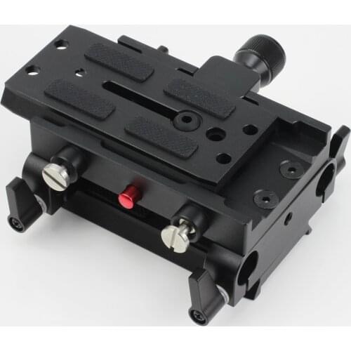 5 in 1 Cheese Plate Quick Release Plate Baseplate 15mm Rod Clamp Kit fr 15mm Rail System Support Follow Focuss DSLR Rig Camera