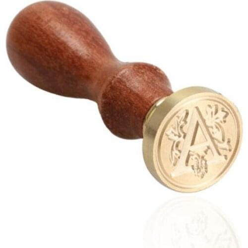 Alphabet Letter A Retro Wood Sealing Wax Classic Initial Wax Seal Stamp DHL Fedex Free shipping SN1383