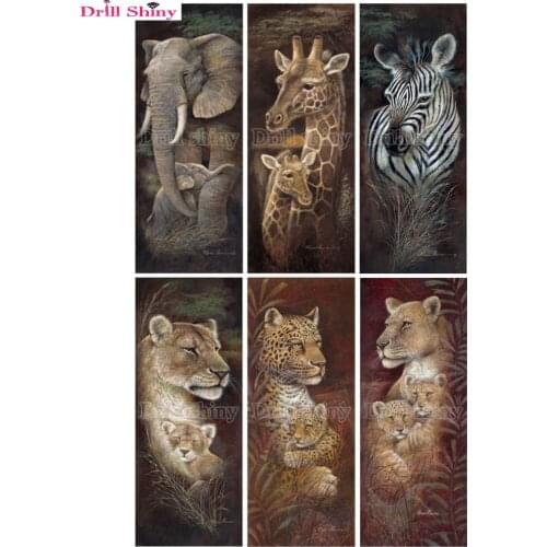 Drill Shiny DIY Diamond Painting Animal Elephants Cross Stitch Full Square Kits Diamond Embroidery Arts For Home Decoration