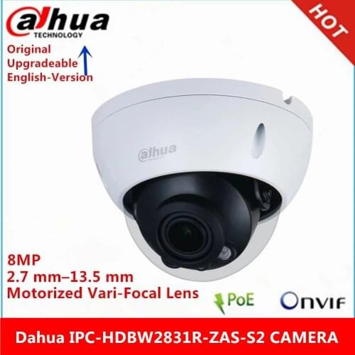 Dahua IPC-HDBW2831R-ZAS-S2 8MP 2.7 mm–13.5 mm Motorized zoom Lens built-in SD Card Slot Audio Alarm interface IR 60M poe camera