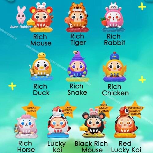 DAMOOGEE Rich Blind Box Toys Figures Action Surprise Box Guess Blind Bag Toys for Girls Caja Sorpresa Cute Model Birthday Gift