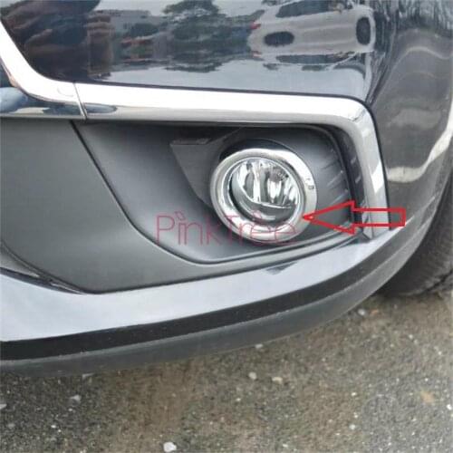 For Mitsubishi ASX RVR Outlander Sport 2016 2017 Chrome Front Fog Light Lamp Cover Trim Foglight Eyebrow Trim Accessories