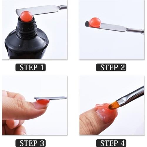 Double dual Poly Nail Gel Brush UV Gel Acrylic Polish Brush Gel Nail Art Painting Pen Manicure Nail Tips Tool