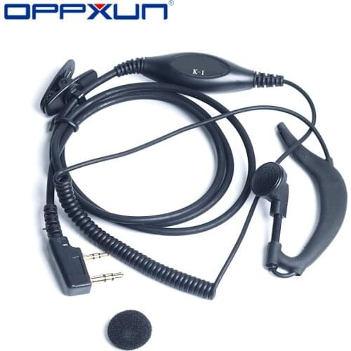 Oppxun 2 PIN Walkie Talkie Earpiece Headset PTT MIC For BAOFENG UV5R for KENWOOD KPG TH TK for HYT