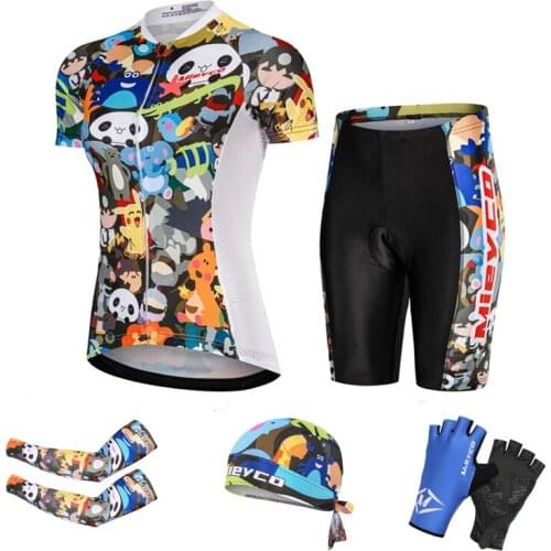 Mieyco Panda Design Womens Summer Short Sleeve Cycling Jersey Roupa Ciclismo Feminina Road Bike Clothing High Quality T-Shirts