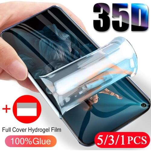 5/3/1Pcs soft full cover for huawei honor view 20 pro 20i 20s 10i note 10 lite hydrogel film phone screen protector Not Glass