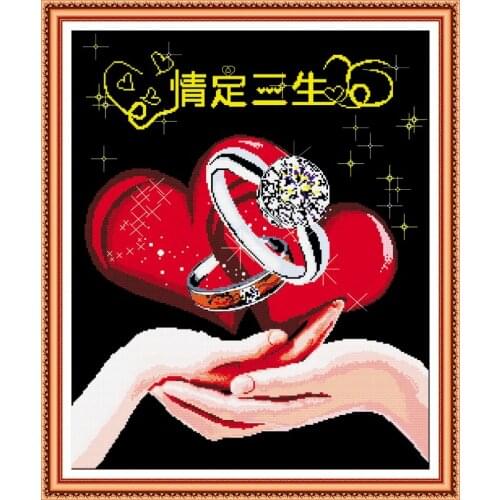 Kiss good cross stitch kit people 18ct 14ct 11ct count print canvas stitches embroidery DIY handmade needlework