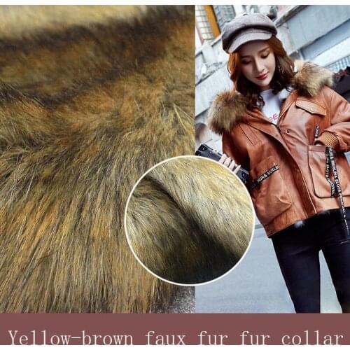 Artificial Fur, Natural Color Plush Collar Imitation Flannel, Autumn and Winter Spot Fabrics, Coat Hat Hair