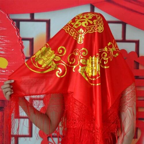 Red hijabs Womens Chinese wedding red hijab halloween cosplay costumes Womens Chinese wedding red hijab halloween cosplay co