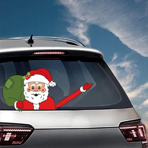Creative Christmas Decoration Car sticker PVC Car Rear Windshield Sticker Santa Claus/Snowman/Deer Decals Decor Car Accessories