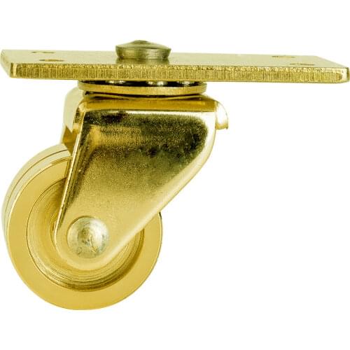 4PCS/Lot Brass Piano Wheels with Top Plate, Swivel Caster Wheels, Heavy Duty Casters, Floor Protection Wheels for Verticle Piano