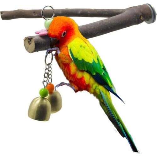 Legendog 1pc Bird Perch Toy Natural Wooden Bird Stand Perch Parrot Perch Resistant Bird Chew Toy Pet Supplies Bird Favors
