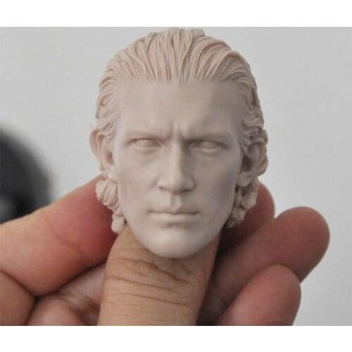 1/6 Scale Antonio Banderas 1989 Version Unpainted Head Models for 12''Figures Bodies