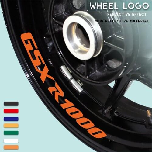 Motorcycle wheel logo sticker reflective moto rim tire accessories decorative decals for SUZUKI GSXR1000 gsx r1000