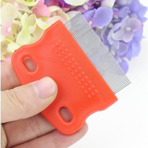 New 1PC Pet Cat Dog Toothed Flea Comb Remover Grooming Cleaning Comb Stainless Steel Brush Color Random