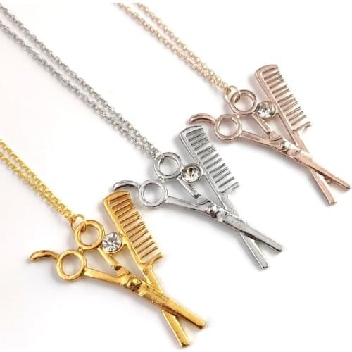 New Fashion Creativity Alloy Crystal Geometry Necklace For Women Exaggerated Retro Metal Pendant Jewelry Wholesale