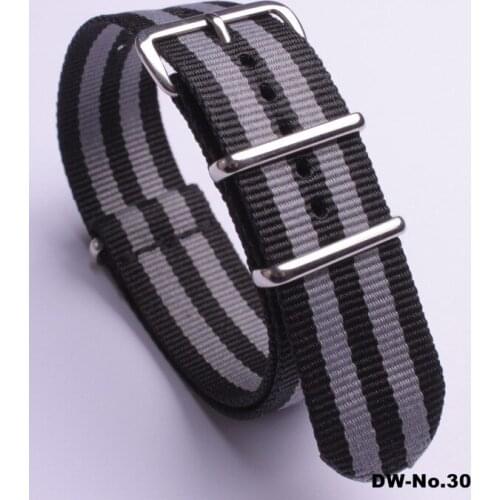 New Striped Premium Nylon Strap with Stainless Steel Buckle for Mens Watch NATO Style 18MM 20MM 22Mm 24MM Wristband