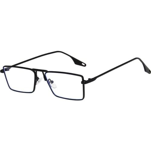 New Rectangle Sunglasses Women Street Shot Eyewear Men Black Metal Frame Eyeglasses Male Female Cool Sun Glasses Ladies