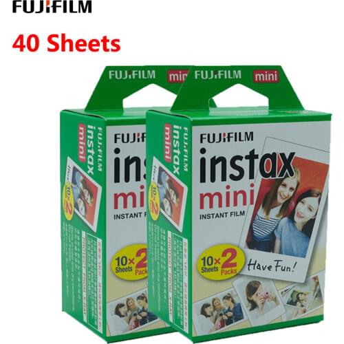 Genuine 40 sheets Fujifilm Instax mini 9 films white Edge 3 Inch for Instant Camera 7 8 25 50s 70 90 sp-1 sp-2 Photo paper