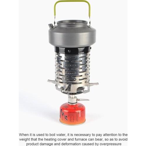 Durable Heater Stove Delicate Texture Portable Gas Warmer Stove Stainless Steel Heating Cover for Outdoor Camping