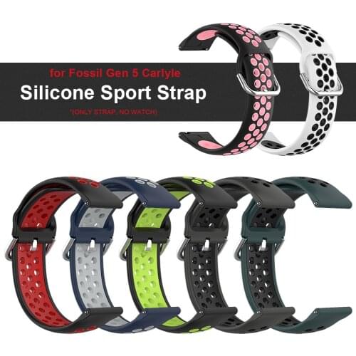 Watch Band Soft Breathable Replacement Wristband Silicone Sports Watch Strap For Fossil Gen 5 Carlyle Astonishing