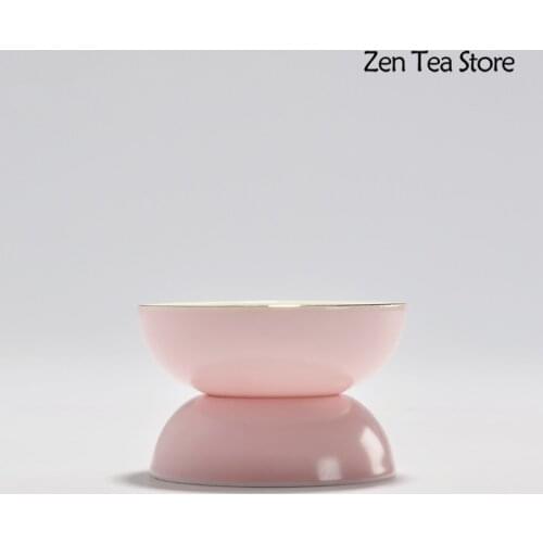 Pink Color Glaze Tea Set Filter Tea Tools Ceramic Tea Strainers Handpainted Chinese Kung Fu Tea Set Accessories Tea Leak Home