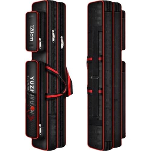 120cm Fishing Pole Tools Storage Bag Large Capacity Pesca Bag Portable Waterproof Fishing Rod 2/3 Layer Oxford Fishing Bag