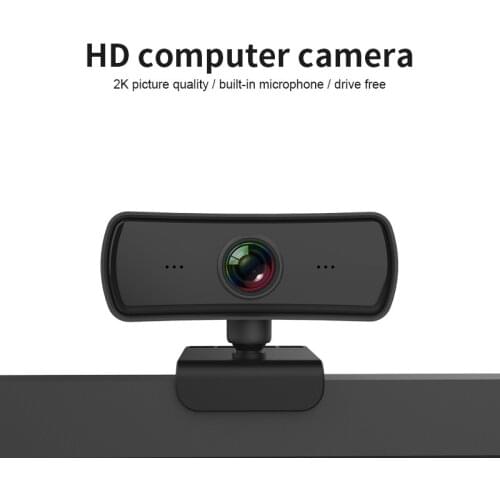 2K 2560X1440P Webcam HD Computer PC WebCamera Built-in Mic Rotatable Cameras for Live Broadcast Video Calling Conference Work