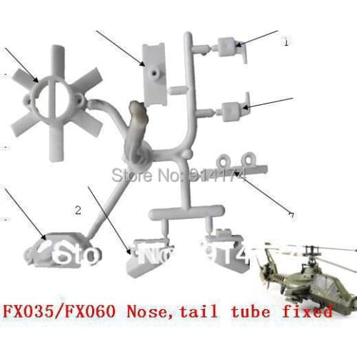 YUKALA feixuan FX035 FX060 4 channels single blade R/C helicopter parts Nose, Tail tube fixed