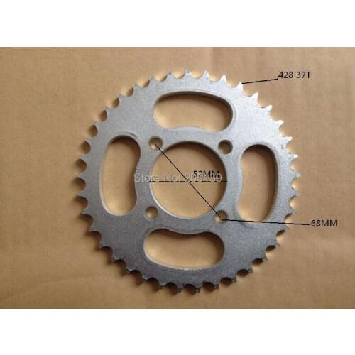 Motocross scooter motocicleta sprocket tandwiel 37 tooth 52MM FOR 428 chain motorcycle moto dirt pit bike parts CRF TTR KTM KLX