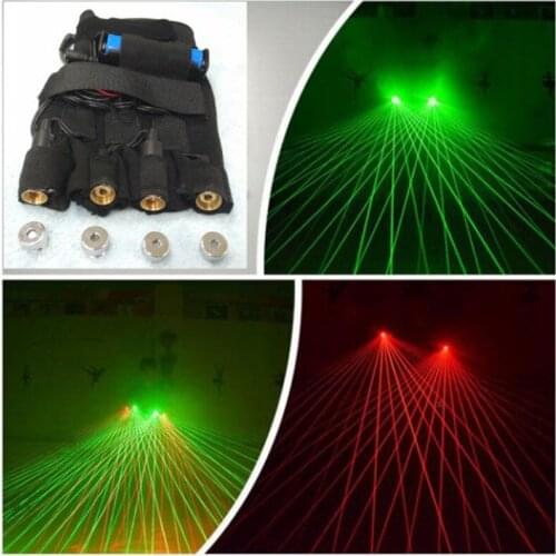 2in1 Green 532nm Dancing Laser Gloves 80 beams stage show DJ CLUB party Show Lazer Glove nightclub laser gloves 4 Lazer Fingers